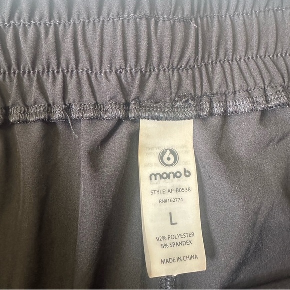Mono B Pants Joggers Women Size L Black - Picture 8 of 8